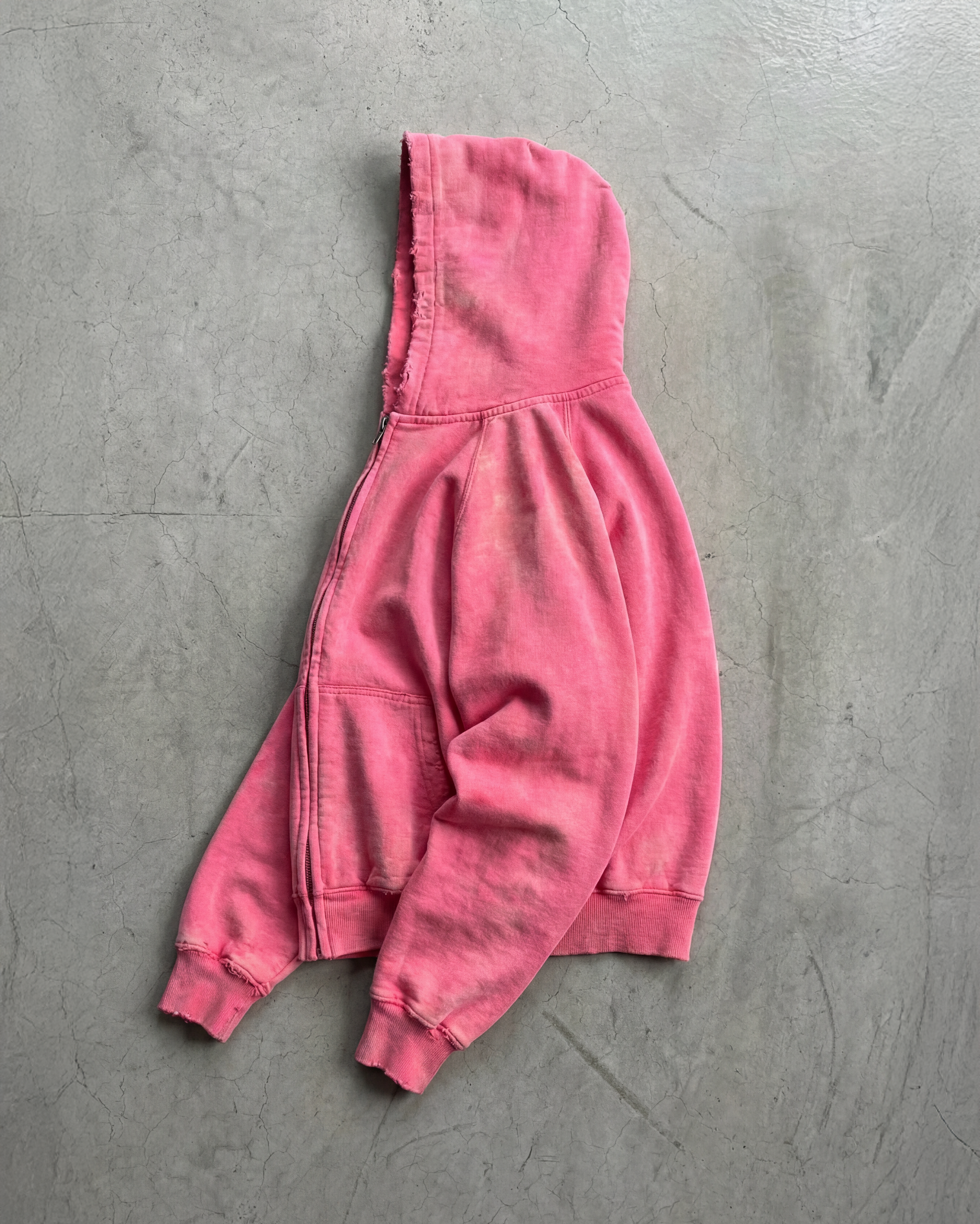 PINK VINTAGE WASHED ZIP-UP