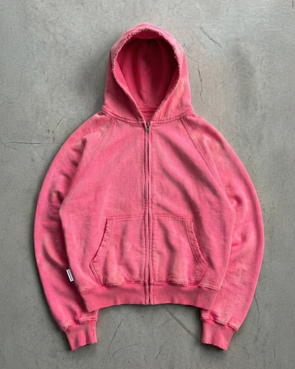 PINK VINTAGE WASHED ZIP-UP