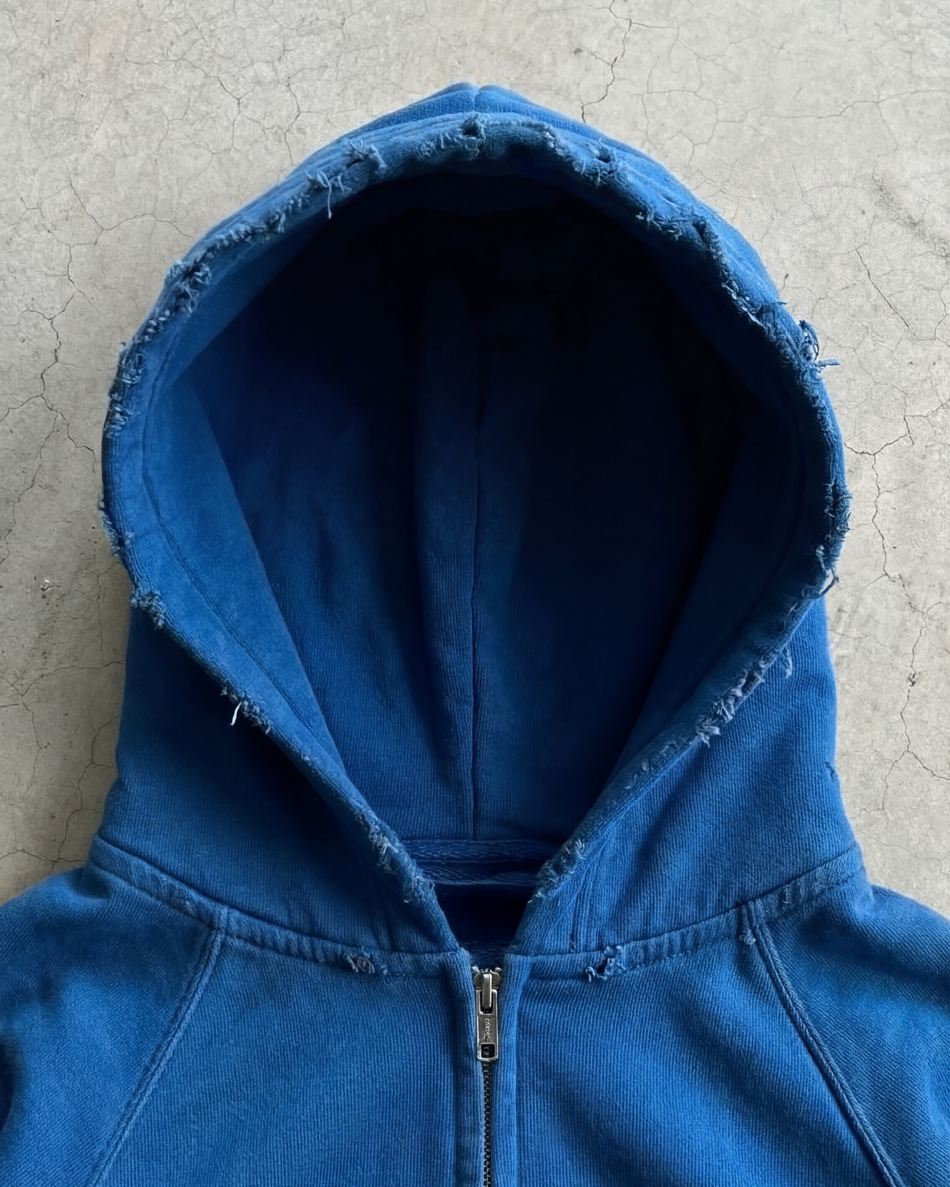 BLUE VINTAGE WASHED ZIP-UP