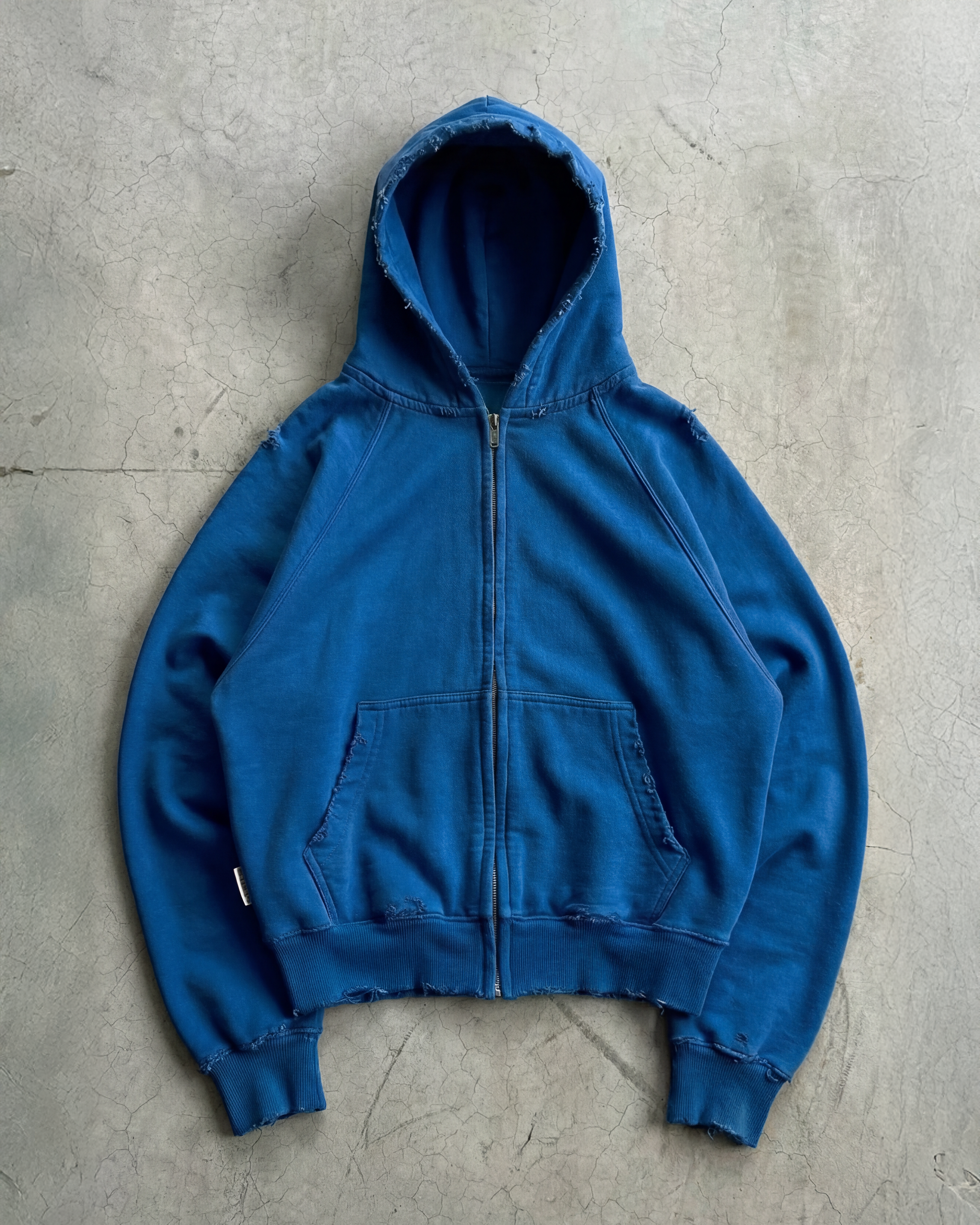 BLUE VINTAGE WASHED ZIP-UP