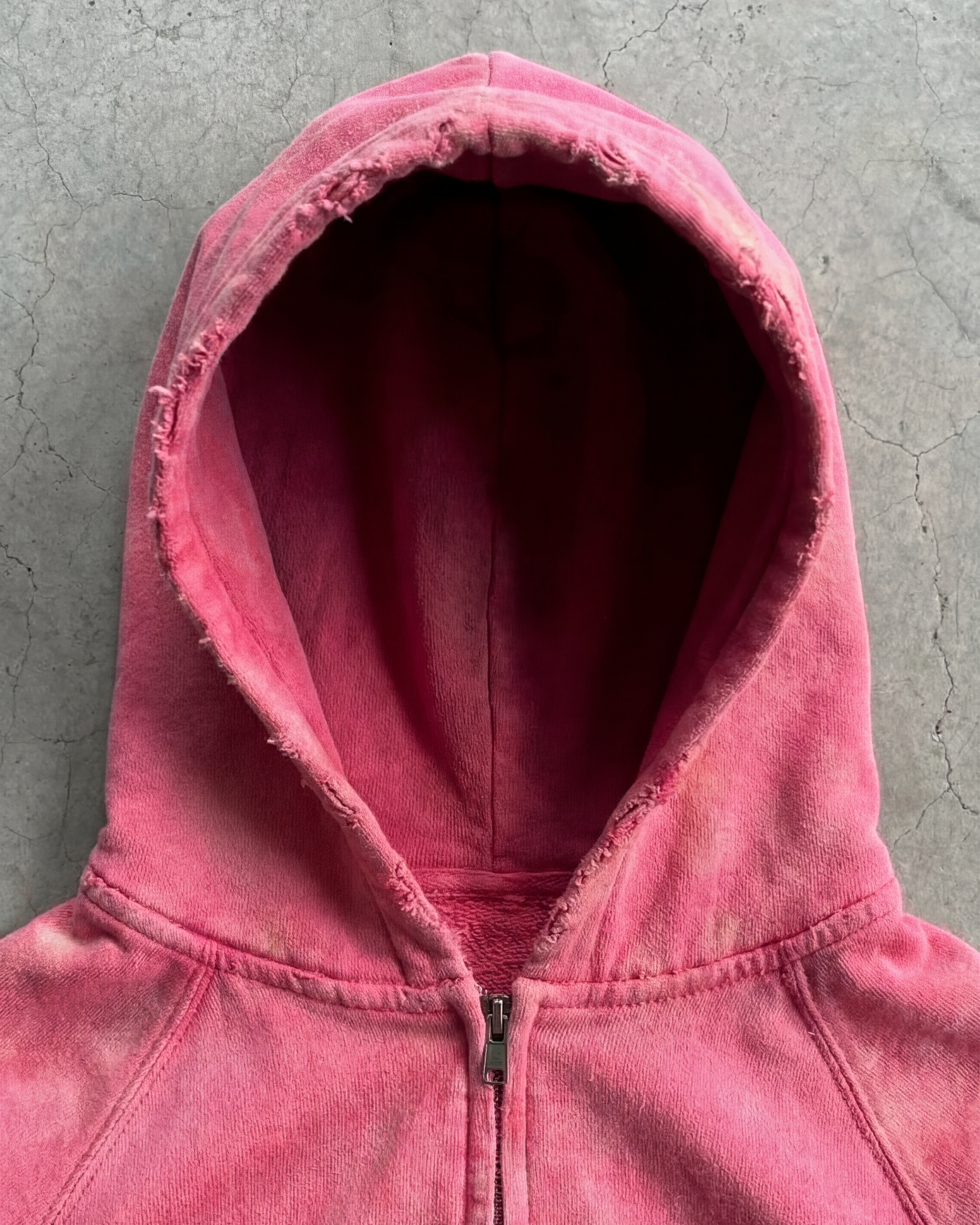 PINK VINTAGE WASHED ZIP-UP