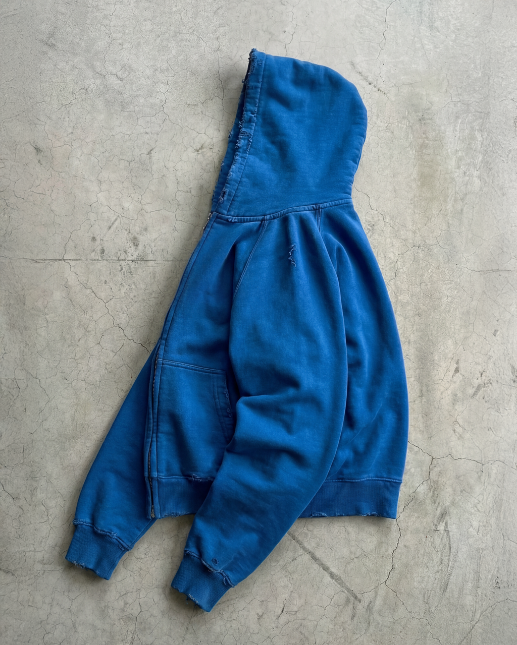 BLUE VINTAGE WASHED ZIP-UP