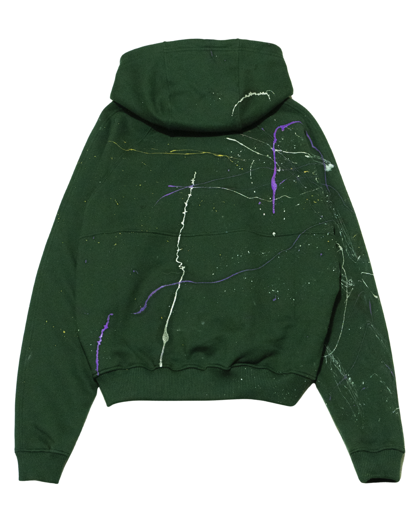 PAINT SPLASH HOODIE - FOREST GREEN