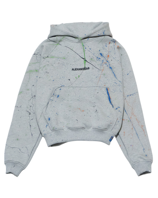 PAINT SPLASH HOODIE - LIGHT GRAY