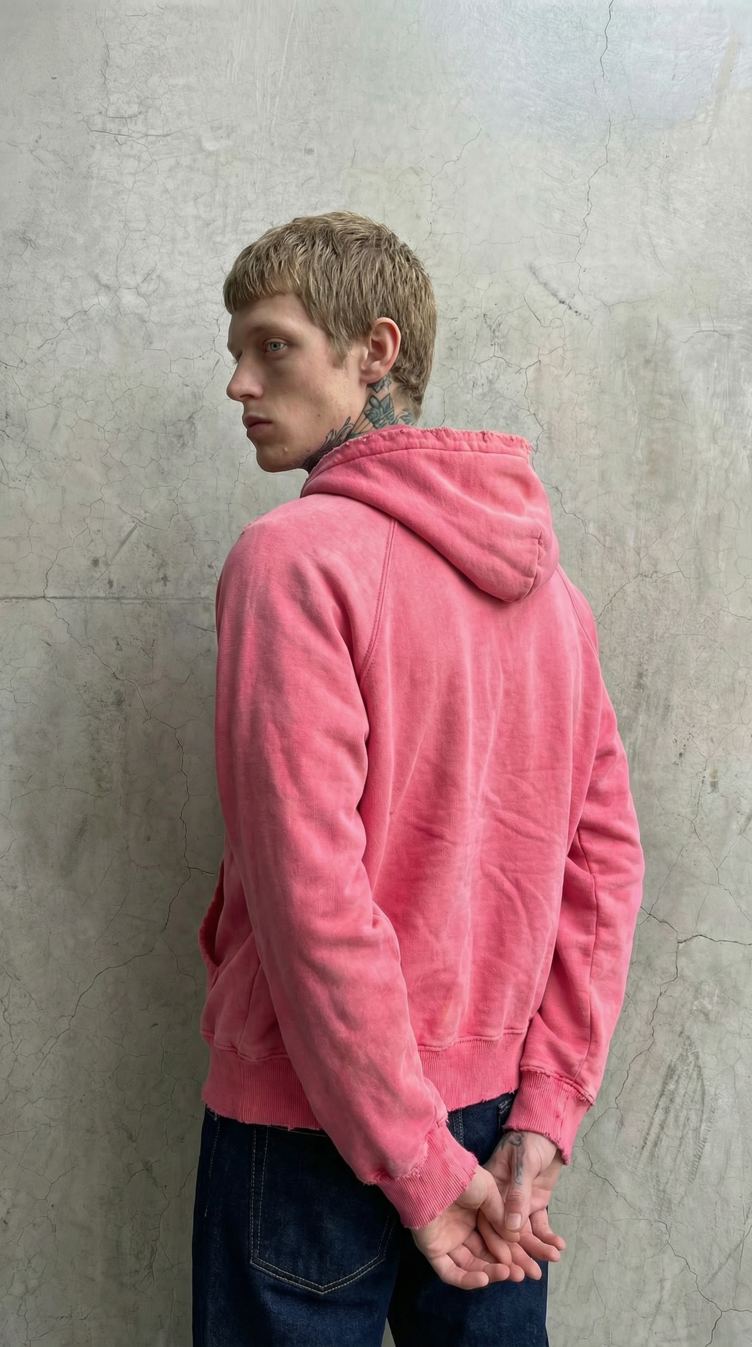 PINK VINTAGE WASHED ZIP-UP