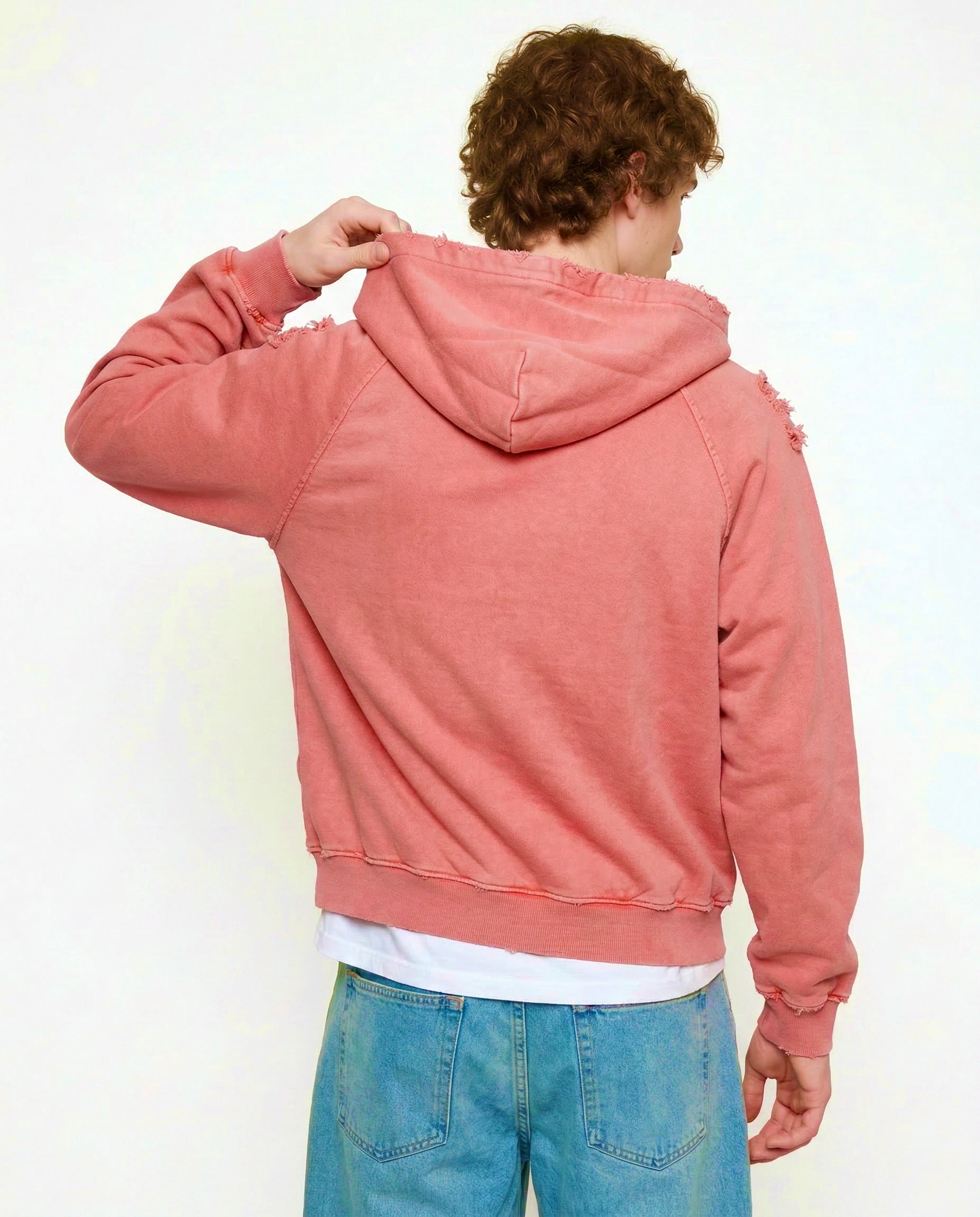 PINK VINTAGE WASHED ZIP-UP